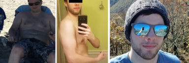 70 lbs Weight Loss Before and After 6 foot Male 220 lbs to 150 lbs
