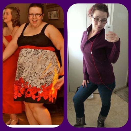 5 feet 7 Female 170 lbs Fat Loss Before and After 310 lbs to 140 lbs