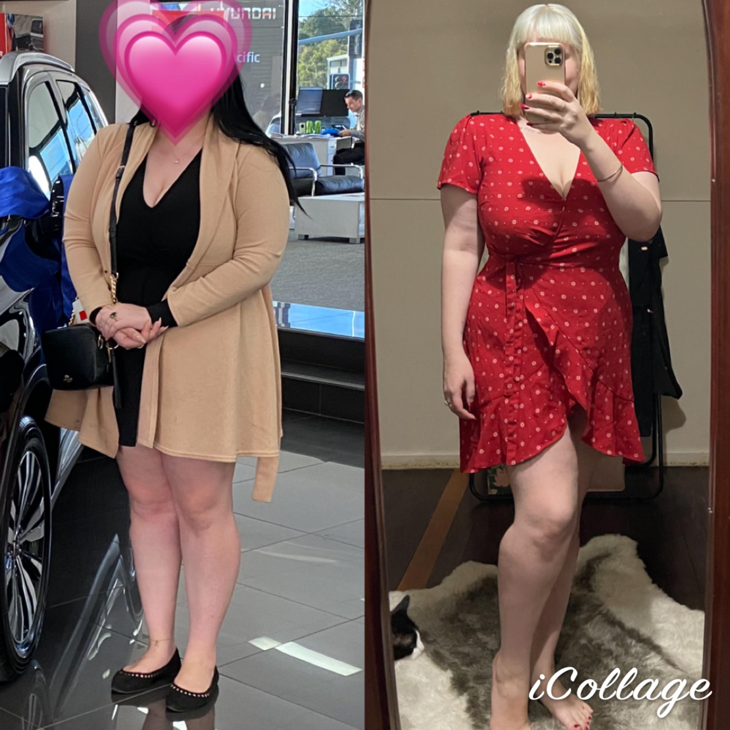 44 lbs Fat Loss 5 feet 7 Female 234 lbs to 190 lbs