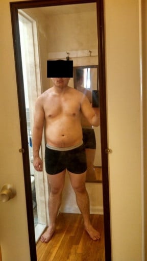 A progress pic of a 5'7" man showing a snapshot of 186 pounds at a height of 5'7