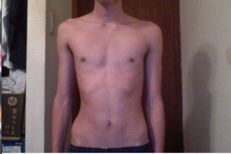 A progress pic of a 6'0" man showing a weight gain from 126 pounds to 152 pounds. A respectable gain of 26 pounds.