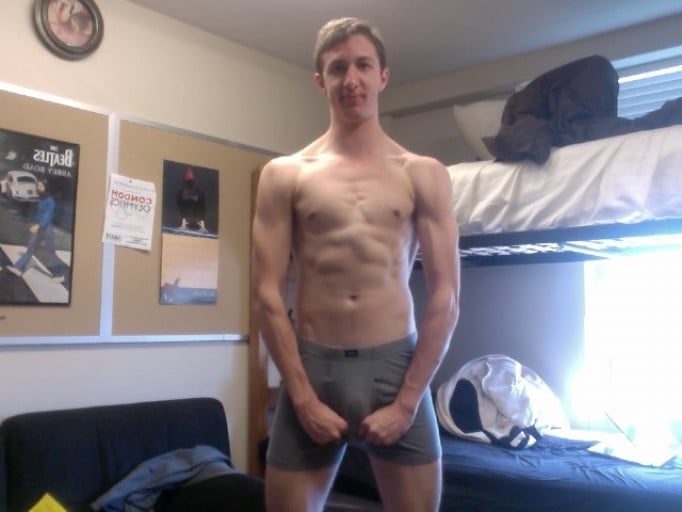 A picture of a 6'4" male showing a snapshot of 175 pounds at a height of 6'4