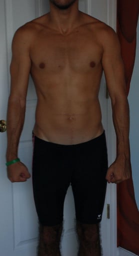 A photo of a 5'10" man showing a snapshot of 150 pounds at a height of 5'10