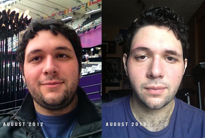 70 lbs Weight Loss Before and After 6 foot 3 Male 300 lbs to 230 lbs