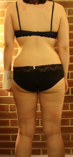 A picture of a 5'6" female showing a snapshot of 159 pounds at a height of 5'6
