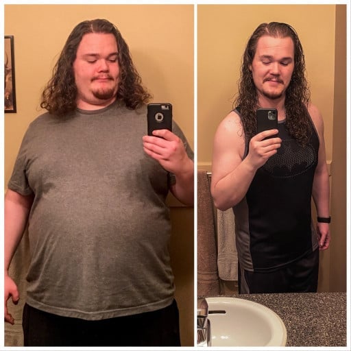 Male Loses 123Lbs in 10 Months by Following Low Carb Diet and Exercising Half Hour a Day