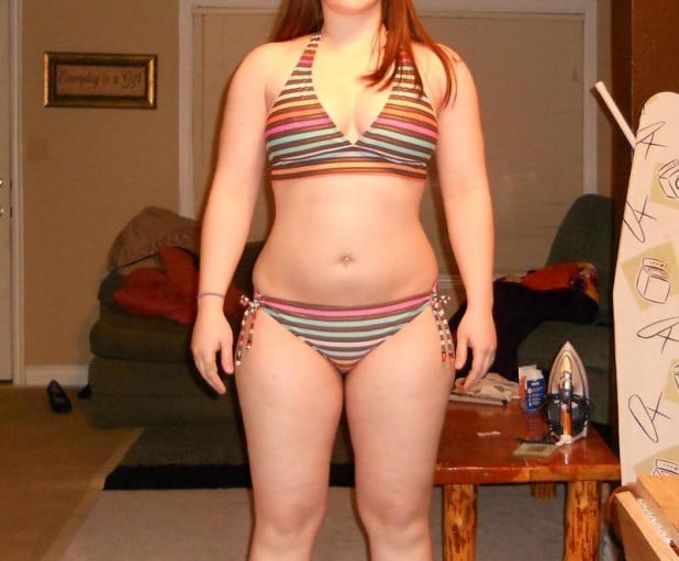 A photo of a 5'6" woman showing a snapshot of 180 pounds at a height of 5'6