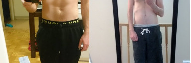 Before and After 20 lbs Muscle Gain 5 foot 5 Male 105 lbs to 125 lbs