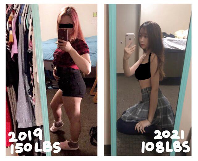 5 foot 3 Female Before and After 42 lbs Fat Loss 150 lbs to 108 lbs