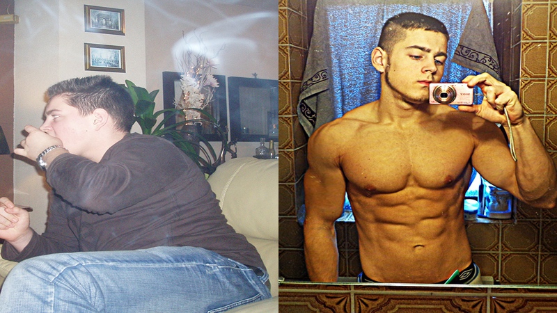 55 lbs Fat Loss Before and After 6 foot 2 Male 209 lbs to 154 lbs