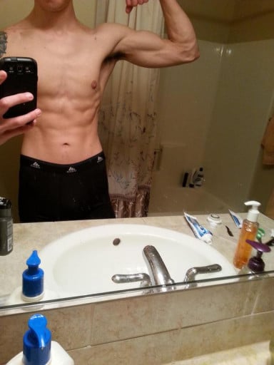 6'1 Male 15 lbs Muscle Gain Before and After 145 lbs to 160 lbs