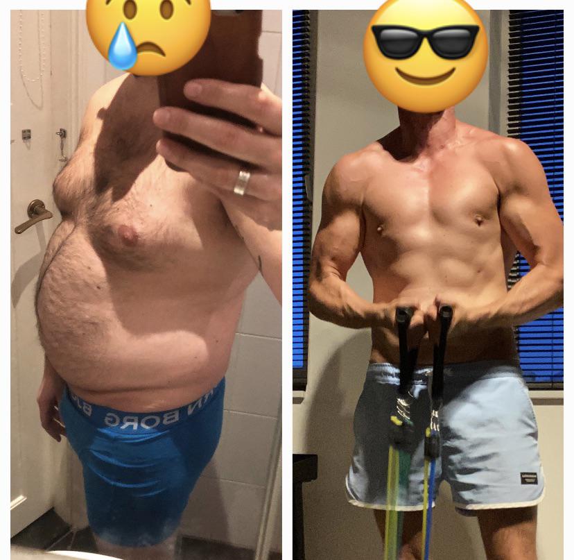 93 lbs Fat Loss 5'10 Male 240 lbs to 147 lbs