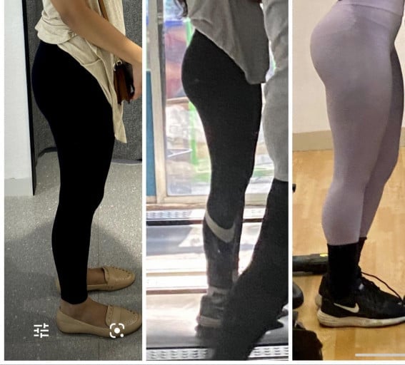 5'2 Female Progress Pics of 13 lbs Muscle Gain 105 lbs to 118 lbs