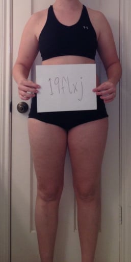 A picture of a 5'10" female showing a snapshot of 183 pounds at a height of 5'10