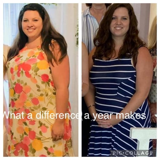 Progress Pics of 42 lbs Fat Loss 5'3 Female 232 lbs to 190 lbs