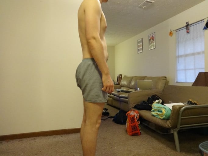 A picture of a 6'3" male showing a snapshot of 188 pounds at a height of 6'3