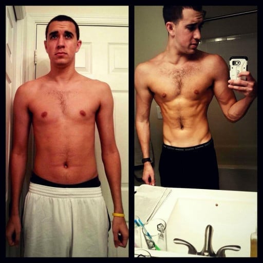 M/21/6'5 [155Lbs to 170Lbs] (2 Years)

21 Year Old Male Loses 15 Pounds in Two Years