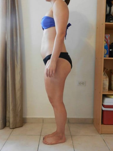 A progress pic of a 5'9" woman showing a snapshot of 182 pounds at a height of 5'9