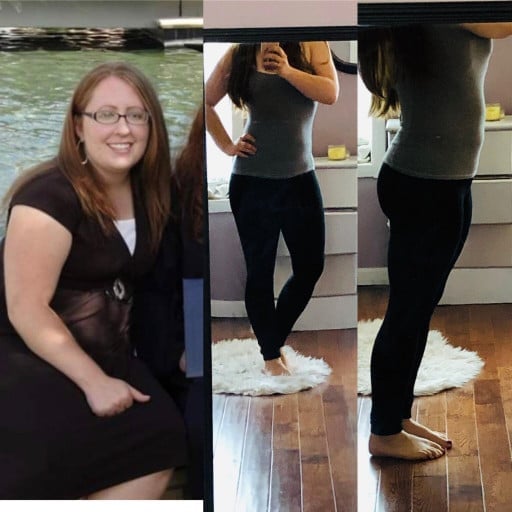 5 feet 2 Female Progress Pics of 74 lbs Weight Loss 225 lbs to 151 lbs