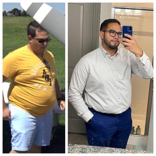 5'8 Male Progress Pics of 77 lbs Fat Loss 297 lbs to 220 lbs