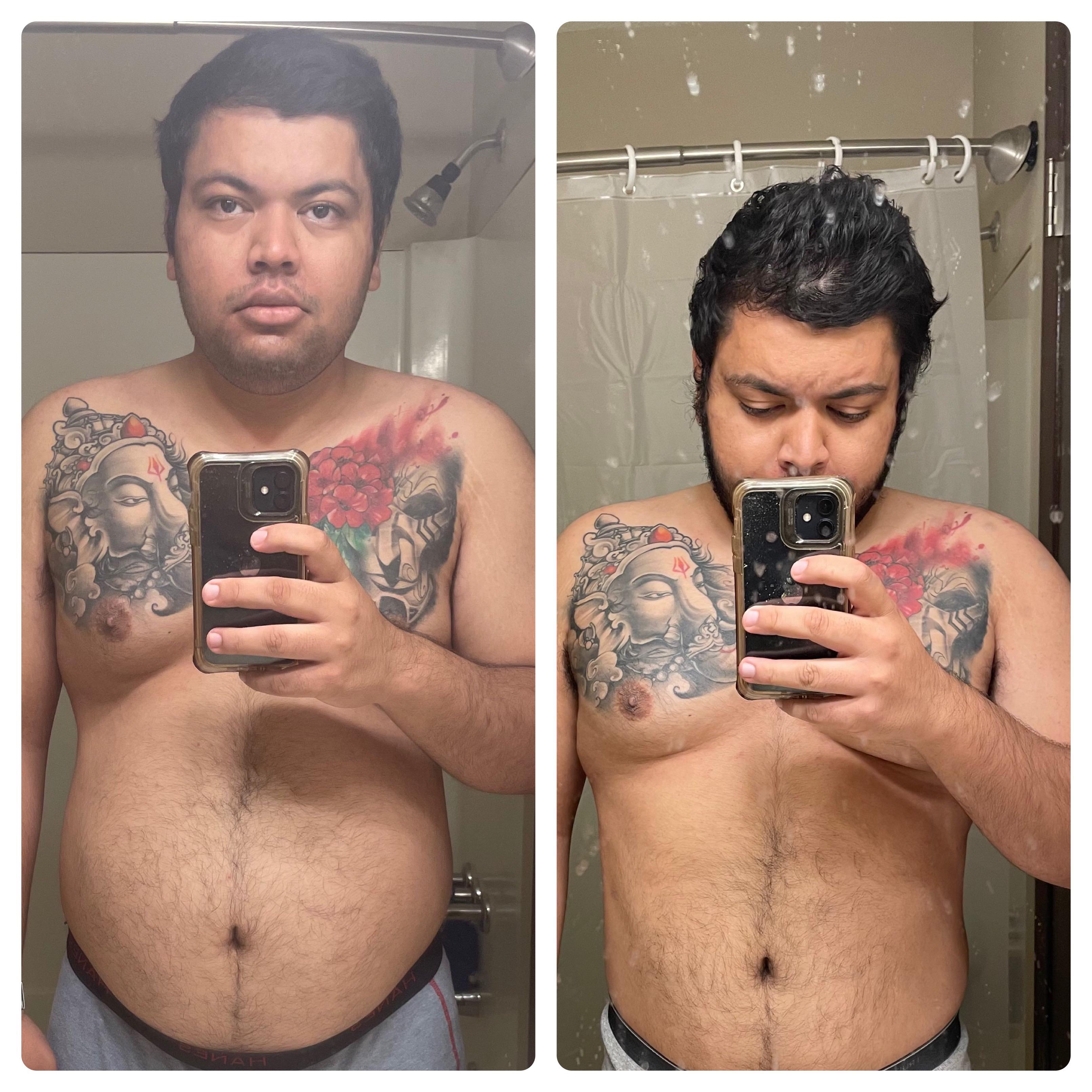 20 lbs Fat Loss 5'8 Male 226 lbs to 206 lbs