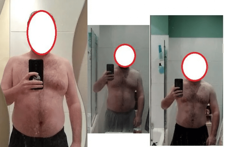 A picture of a 5'6" male showing a weight loss from 187 pounds to 160 pounds. A total loss of 27 pounds.