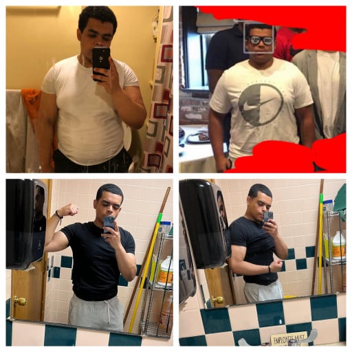 58 lbs Weight Loss Before and After 5'6 Male 229 lbs to 171 lbs