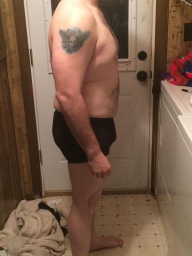A picture of a 5'11" male showing a snapshot of 229 pounds at a height of 5'11