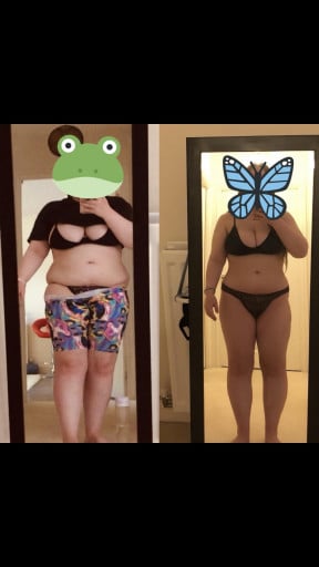 5 foot 3 Female Progress Pics of 46 lbs Weight Loss 217 lbs to 171 lbs