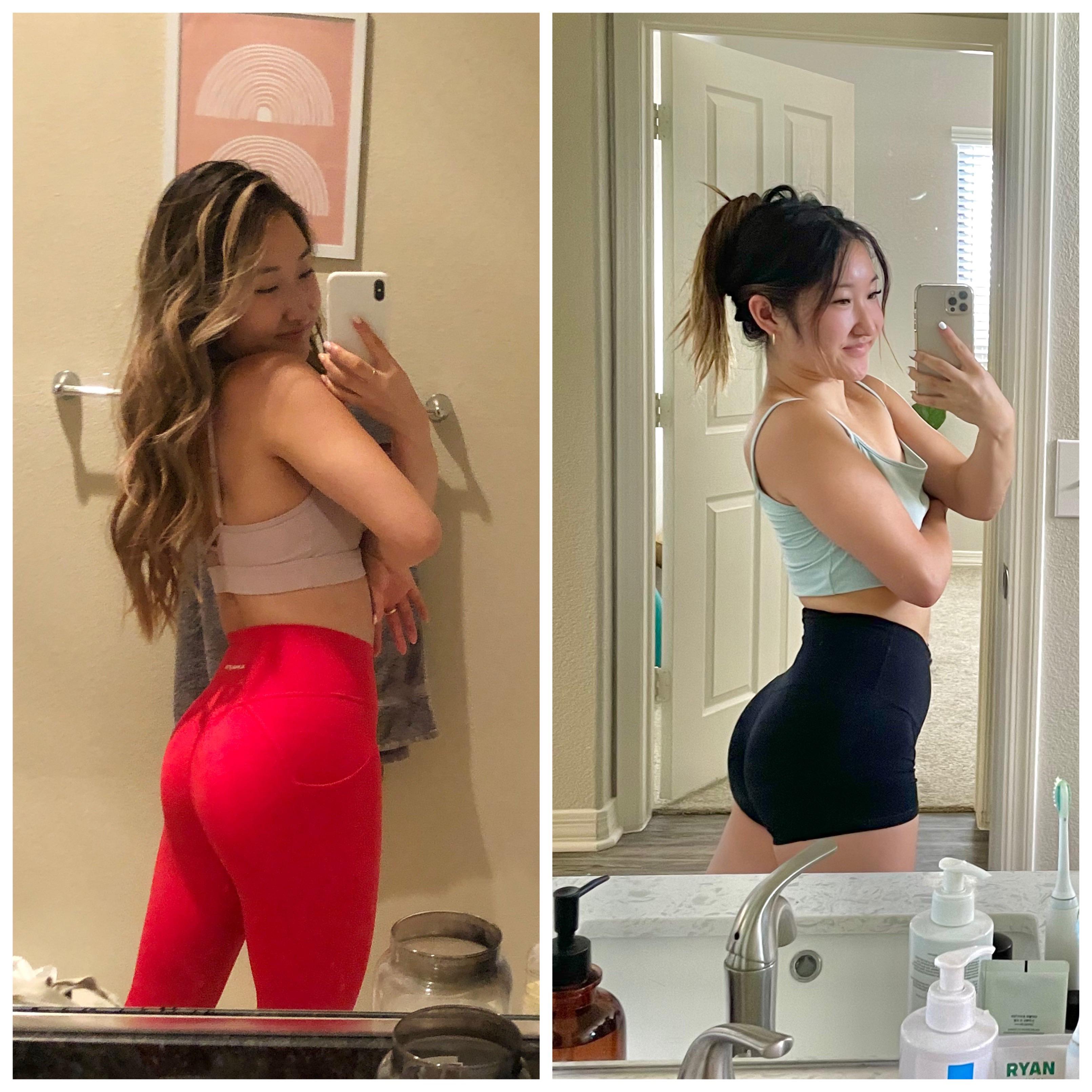 5 lbs Muscle Gain Before and After 5'4 Female 110 lbs to 115 lbs