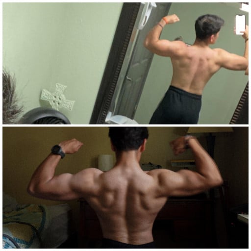 16 lbs Fat Loss Before and After 5 feet 6 Male 158 lbs to 142 lbs