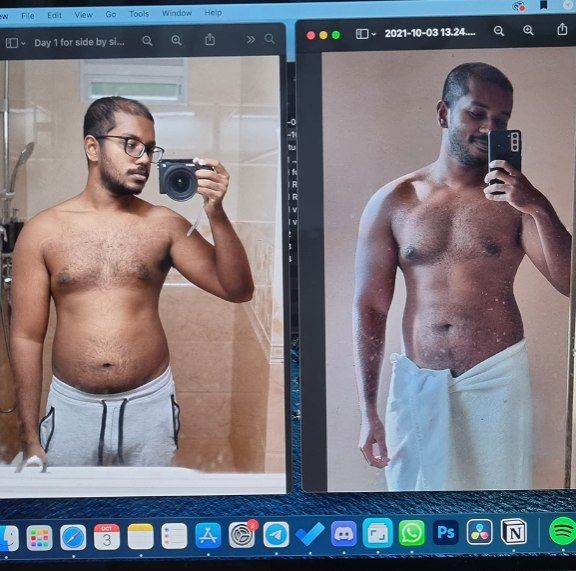 5'5 Male Progress Pics of 5 lbs Fat Loss 150 lbs to 145 lbs