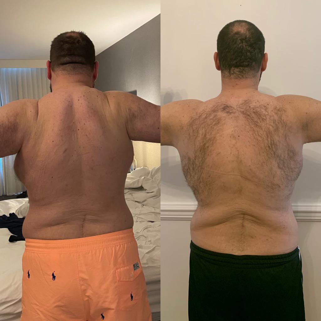 40 lbs Fat Loss 5 feet 11 Male 310 lbs to 270 lbs