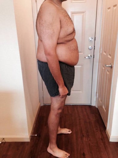 A photo of a 6'3" man showing a snapshot of 306 pounds at a height of 6'3