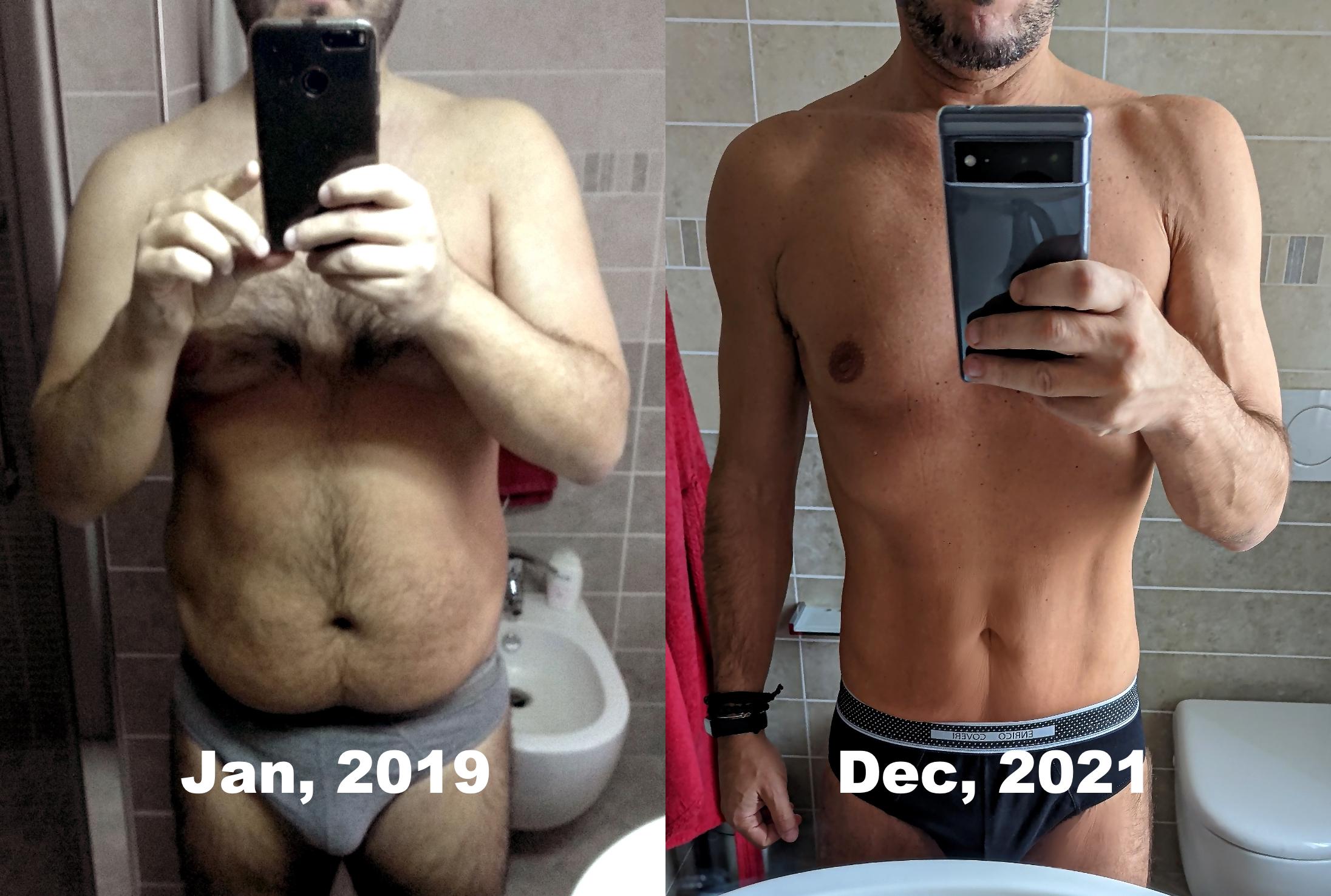 5'9 Male Before and After 60 lbs Fat Loss 218 lbs to 158 lbs