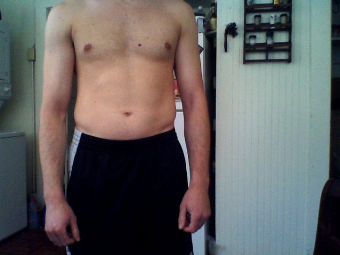 A picture of a 5'9" male showing a snapshot of 167 pounds at a height of 5'9