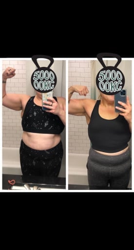 67 lbs Weight Loss Before and After 5 foot 9 Female 265 lbs to 198 lbs