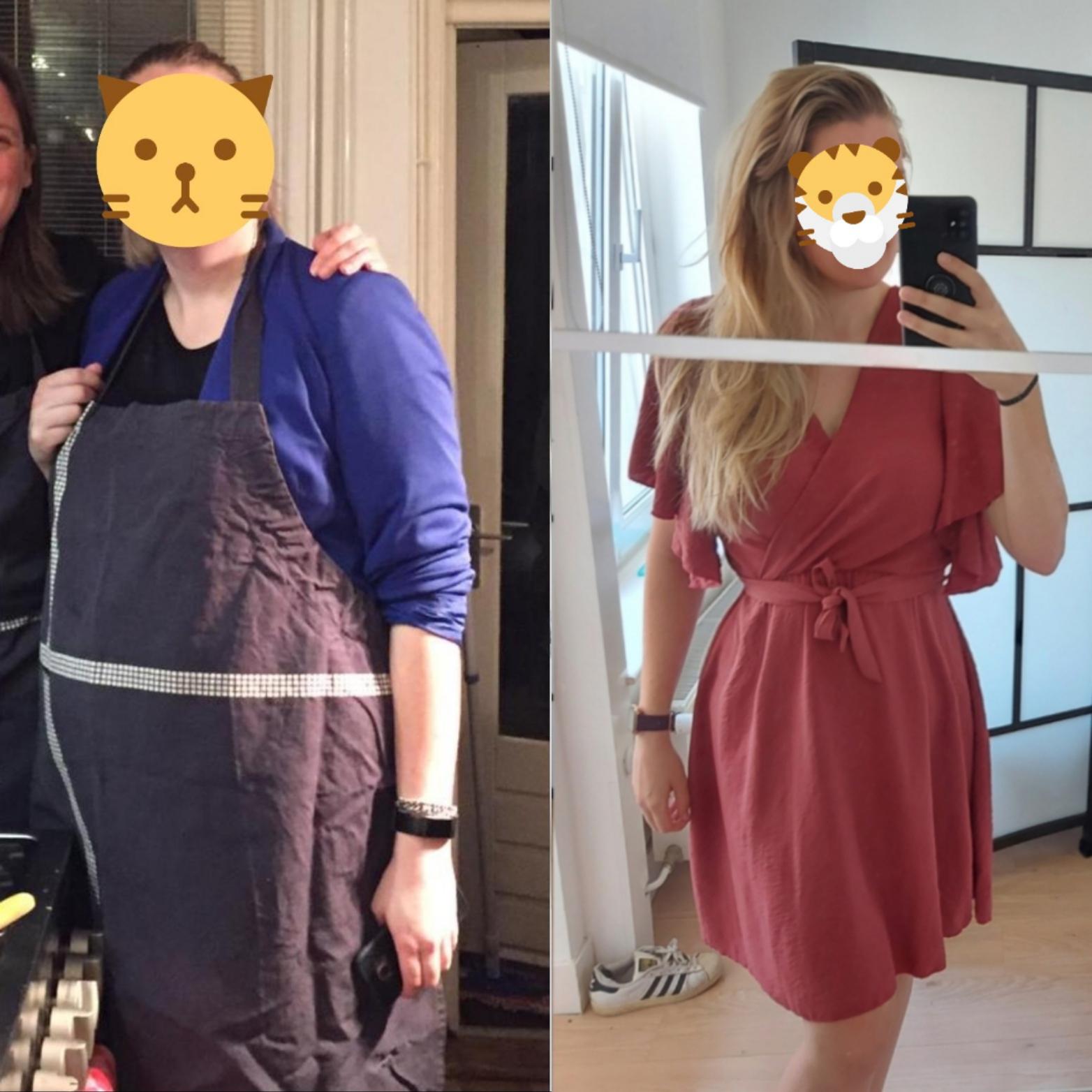 110 lbs Fat Loss Before and After 5 foot 7 Female 265 lbs to 155 lbs