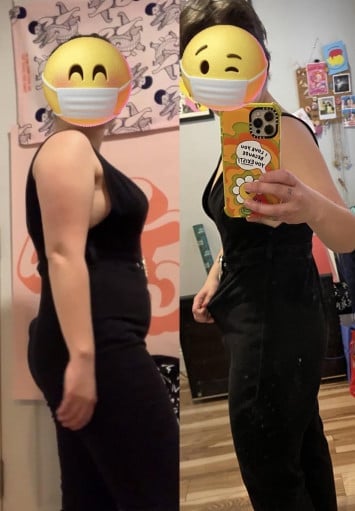 5 foot 1 Female Before and After 15 lbs Fat Loss 155 lbs to 140 lbs