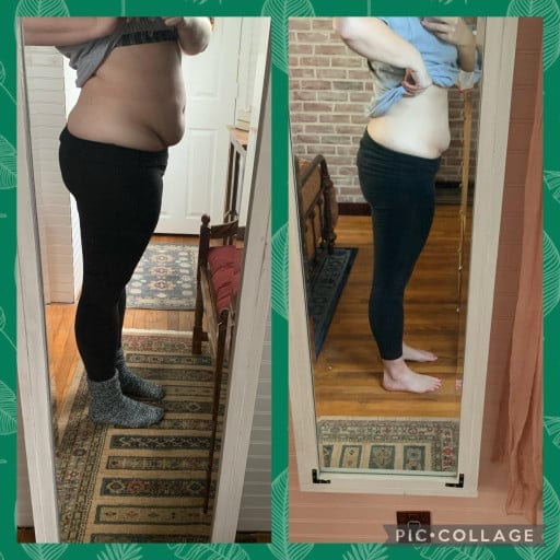 5 feet 10 Female Before and After 48 lbs Weight Loss 250 lbs to 202 lbs