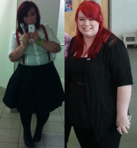 5'2 Female 72 lbs Weight Loss Before and After 277 lbs to 205 lbs