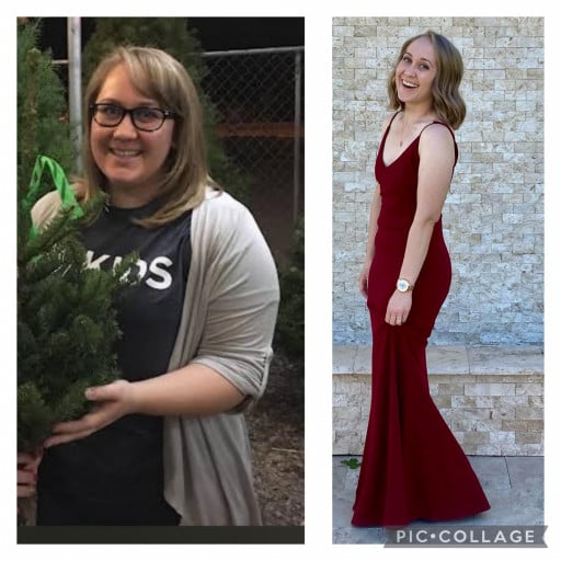 35 lbs Weight Loss Before and After 5 feet 2 Female 170 lbs to 135 lbs
