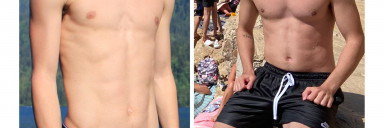 Progress Pics of 25 lbs Weight Gain 5 foot 10 Male 125 lbs to 150 lbs