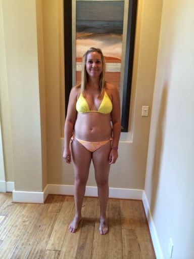 A picture of a 5'10" female showing a snapshot of 181 pounds at a height of 5'10
