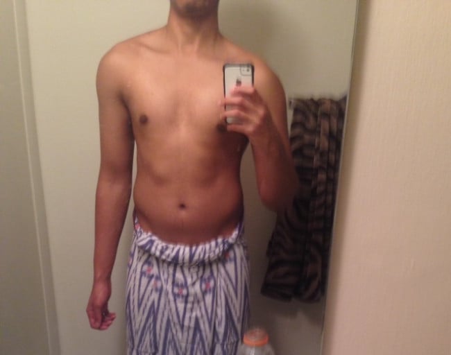 A progress pic of a 6'1" man showing a snapshot of 175 pounds at a height of 6'1