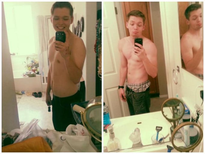 A before and after photo of a 5'10" male showing a weight reduction from 193 pounds to 162 pounds. A respectable loss of 31 pounds.