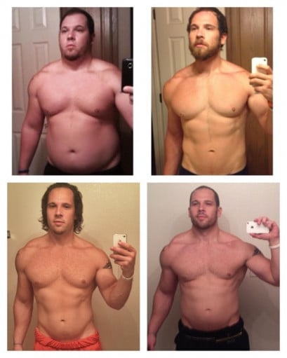 5'7 Male Before and After 100 lbs Fat Loss 275 lbs to 175 lbs