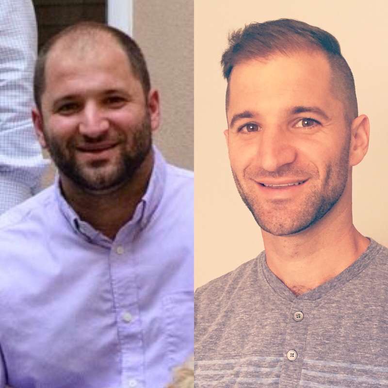 70 lbs Fat Loss Before and After 6 foot Male 235 lbs to 165 lbs