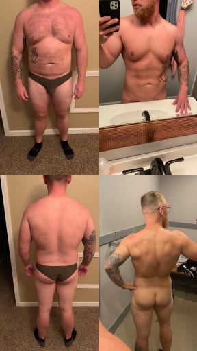5 foot 7 Male Progress Pics of 37 lbs Fat Loss 207 lbs to 170 lbs