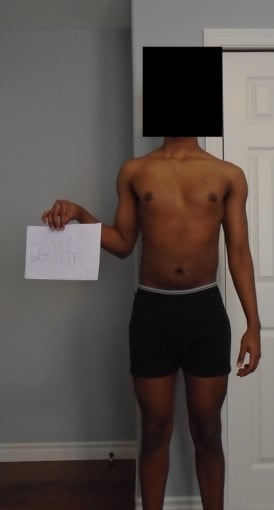 A picture of a 5'10" male showing a snapshot of 140 pounds at a height of 5'10